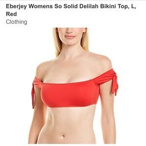 NWT Eberjey So Solid Delilah Racer Bikini Top